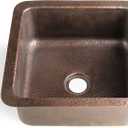 Monarch Abode 12-inch Hand Hammered Pure Copper Glasgow Dual Mount Drop in Bar Prep Sink, Drop in or Undermount Kitchen Sink, Single Dual Mount Bowl