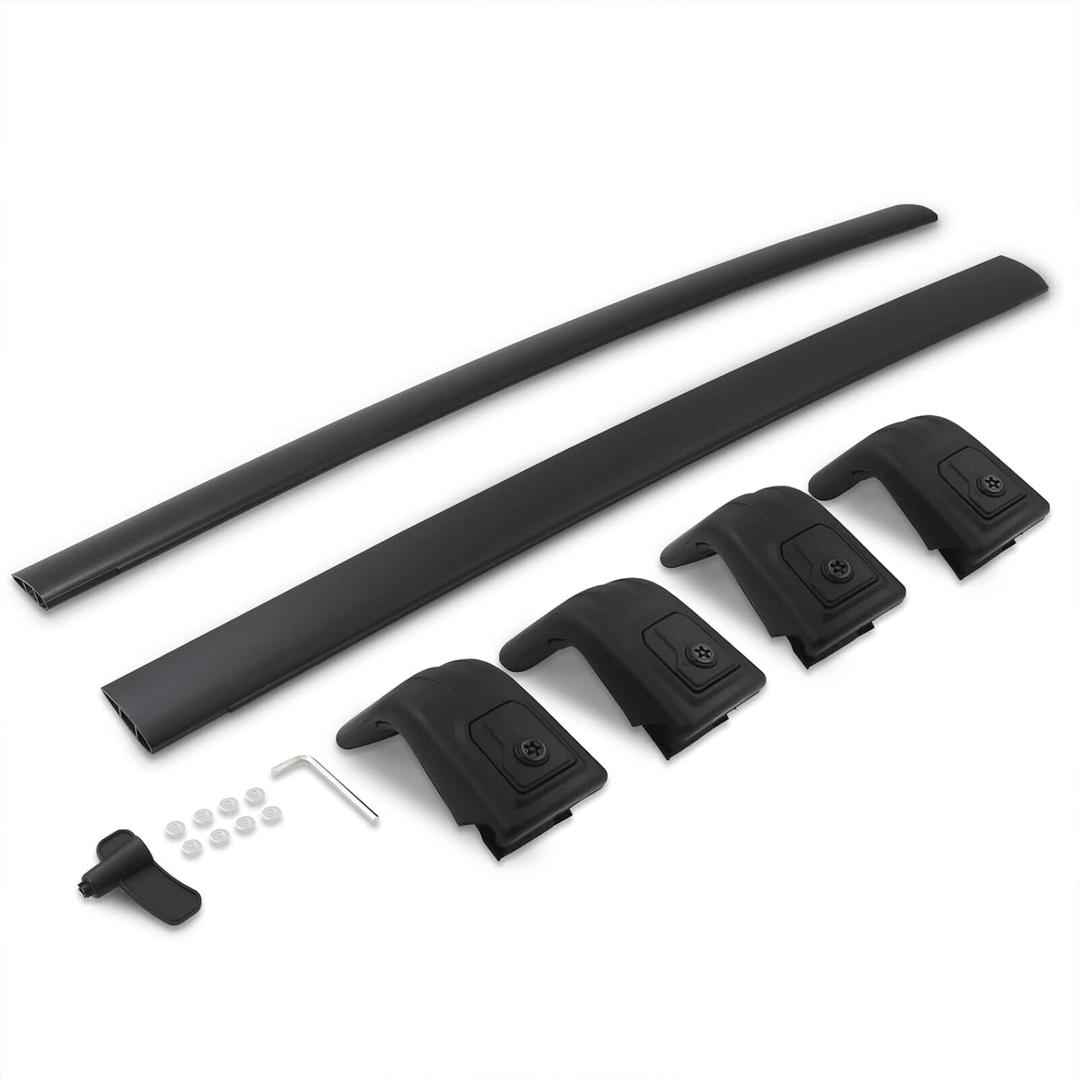 AJP Distributors OE Factory Style Aluminum Roof Rack Rail Crossbar Top Mount Cargo Luggage Carrier Pair Compatible/Replacement For Sportage SUV QL KX5 2017 2018 2019 2020 2021 2022 17 18 19 20 21 22