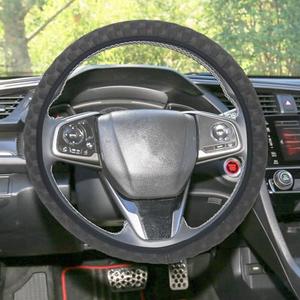 3 x ramuel Soft Steering Wheel Cover Auto Elastic LCE Silk Steering Wheel Protector Car Accessories Universal for Car Truck Pickup SUVs Anti-Slip Comfortable Breathable (Black)