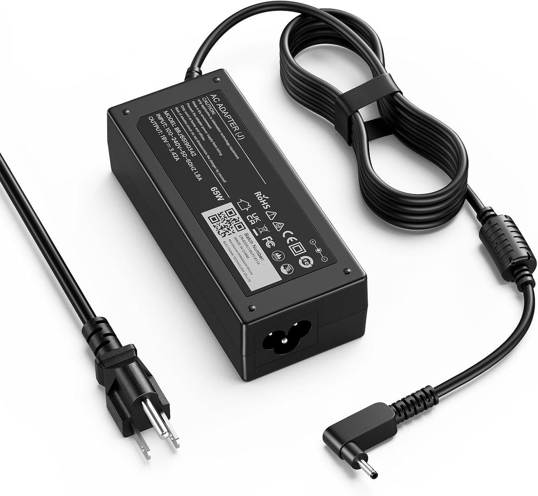 Chromebook Charger Compatible with Acer C720/C740/CB5-571/C910; CB3-431 & CB3-532; Spin 3/5; Switch Alpha 12; Aspire R13/R15 65W/45W Replacement