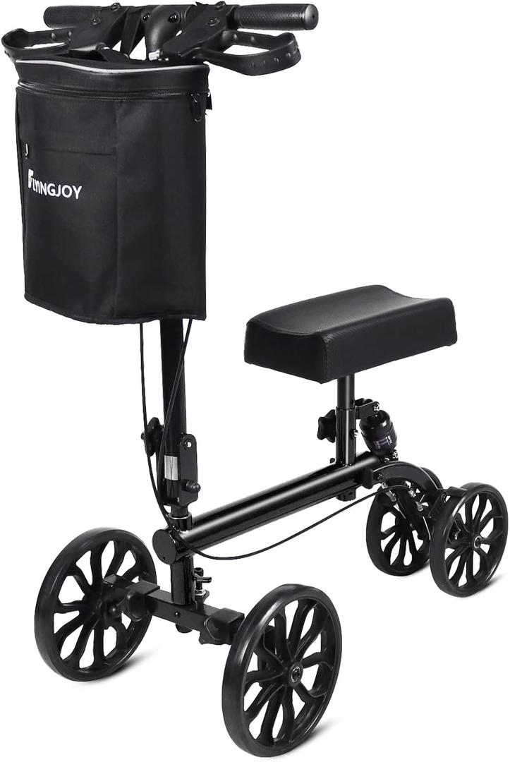 All Terrain Steerable Knee Scooter Walker with Dual Brakes for Foot & Ankle Injuries