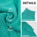 cyeollo Small Dog Sweater, Warm Stretchy Sweaters for Small Dogs Girl, Pullover Knitted Thermal Winter Big Dog Clothes with Sleeves, Turtleneck Pet Beagle Border Collie Apparel, Aqua Green L