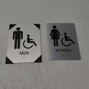 ADA-Mark Modern Restroom Sign for Business - 2PK ADA Compliant Braille Bathroom Sign with Easy Installation - 6" W x 8" H