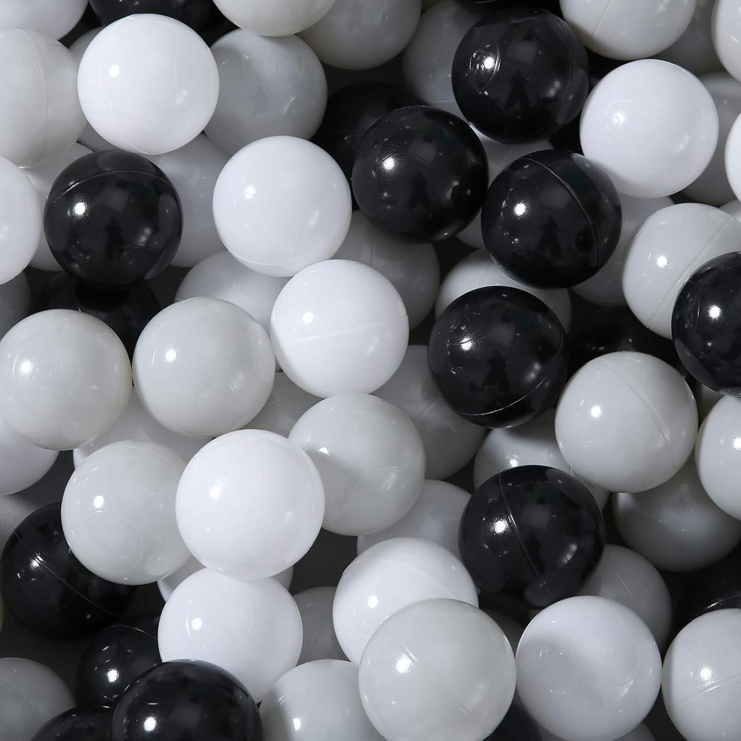 Heopeis Soft Plastic Ball Pit Balls for Ball Pit, 100pcs Plastic Toy Balls for Kids, Crush Proof Balls for Baby Toddler 1 2 3 4 5 Years Old Ball Pool Play Tent, Baby Pool Water Toys, Party Decoration