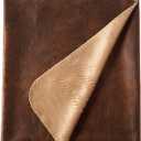 Terry Town DP1718-BROWN-1 Rustic Ranch Throw w/Bonded Beige Mink, Brown, 50" x 60"