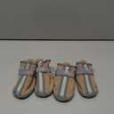 QUMY Dog Shoes for Small Dog, Puppy Dog Boots & Paw Protectors for Winter, Summer Hot Pavement, Waterproof in Rainy Weather, Ourdoor Walking, Indoor Hardfloors Skid-Resistant Soles Khaki Size 5