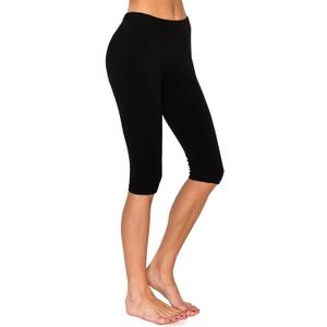 Leggings Depot Women's High Waisted Cotton Leggings - Soft Breathable - Full Length, Capri, Knee, Yoga - (Medium)