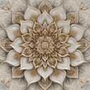 10PCS 12x12 Inch Peel and Stick Floor Tiles Self Adhesive Vinyl Flooring Tile Cream Gold Mandala Removable Decals Bathroom Kitchen Laundry DIY Home Decoration