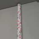 Retrify Pink Flowers Wrapping Paper Roll - 17 Inches x 32.8 Feet Mini Roll Cute Butterfly and Polka Dots Gift Wrap Paper for Mother's Day, Wedding, Birthday, Baby Shower, Holiday