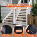 4" x 4" Post Base, 4 Pcs Post Brackets Inner Size 3.9"x3.9" Wood Fence Post Anchor Heavy Duty Powder-Coated Steel Post Bracket for Wood Deck Porch Railing Pergola Mailbox Support (4 Pcs)