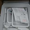 Modern Ceiling Light, 39.4'' Dimmable LED White Flush Mount Ceiling Lights with Remote Acrylic Round Ceiling Lamp Fixture for Low Ceiling Bedroom Living Room Dining Room, 100W (White 8 Rings)