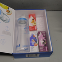 Cirkul 22oz. BPA-Free Plastic Water Bottle Starter Kit with Blue Lid, 3 Flavor Cartridges (1 LifeSip Fruit Punch, 1 FitSip Mixed Berry, 1 GoSip Black Cherry) Zero Calories and No Sugar