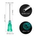 uxcell Industrial Blunt Tip Dispensing Needle with Luer Lock for Liquid Glue Gun, 18G 1", 60 Pcs Green