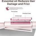 1.5 Inch Extra Large Curling Wand for Long Hair - Ceramic Tourmaline Barrel with 40000000 Negative Ions, Defined Curls and Easy to Use with Temperature Control for All Hair Types