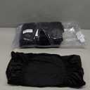 Smiry Velvet Stretch Dining Room Chair Covers Set of 4, Soft Removable Washable Chair Slipcovers Kitchen Parsons Chair Protector, Black