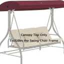 Porch Swing Canopy Replacement for GT Swing Model GCS00229C, Wine Red | Waterproof Wine Red Cover, Drain Holes and Tie Straps, for Patio, Garden, Balcony and Porch