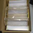 Gold Acrylic Sign Holder 5x7, 16 Pack Wedding Gold Frame Table Number Holders Vertical, Clear Picture Frames Flyer Stands Tables Menu Holder, Double Photo Paper Display Holder for Party, Home, Office