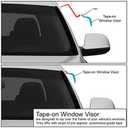 Auto Dynasty 4 Pcs Tape on Window Vent Visor Deflector Rain Guard Compatible with 2011-2014 Toyota Sienna, Acrylic (11-14 Toyota Sienna)