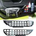 Metal Front Door Pocket Storage Box/Pocket Molle Panels for 2018-2024 Wrangler JL JLU 4XE & 2020-2024 Gladiator JT|Metal material|Texured black|2PCs(Sold as a Pair)