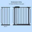Fairy Baby Safety Gate 14.17 inch Extension for Extra Wide Baby Gate Dog gate Pressure Mounted Walk Through Pet Gate Black
