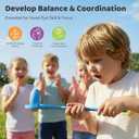 LovesTown 24PCS Egg Spoon Race Game Set for Easter Party Favors, Relay Race Wooden Egg Balance Carnival Games for Kids & Family Activity Holiday Hunt Game Outdoor Lawn Games