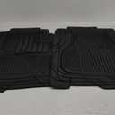 SmartFit Truck Floor Protector, Universal Floor Mats for Trucks, All-Season & Heavy-Duty Mats, Trim to Fit for Full Coverage, Premium Quality and Easy to Clean, Black (2-Piece)