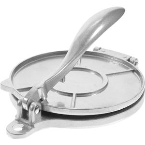 Tortilla Press Flatbread Maker Press, 6 Inch Aluminum, For Tortillas, Quesadillas, Pizzas & More, Silver Roti Maker Dough Press Quesadilla Maker Empanada Maker Press Chapati To Rotate Pizza Press