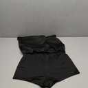 Fisoew Womens Sweatsuits 2 Piece Outfits Quarter Zip Cropped Sweatshirts Casual Mini Skorts Lounge Wear Skirts Sets (Medium, Black)