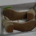 Girls High Heels Sandal for Girls Open Toe Ankle Buckle Strap Dress Shoes for Little Big Kids in Wedding Party Block Chunky Pump Sandals (Honorable Pearl Gold), Size 2