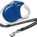 Fida 30ft Upgraded Retractable Dog Leash, Heavy Duty Pet Walking Leash for Large Breed up to 110 lbs, 360 Tangle-Free Long Retract Dog Lead, Soft Grip, One-Hand Brake, Blue