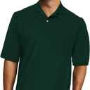 Jerzees Men's Short Sleeve Polo Shirts, Cotton Blend, Two Button Closure, Regular Fit, Sizes S-5x (Medium, Forest Green - Dri-power)
