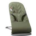 BabyBjrn Bouncer Bliss, Dark Green, Woven, Petal Quilt | 2-in-1 Adjustable Baby Bouncer Seat and Toddler Chair, Newborn to Toddler (8-29 lbs), 4 Positions, Lightweight & Portable