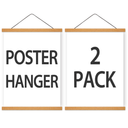 Magnetic Poster Hanger Frame for 18x24 18x18 18x12 Movie Music Posters Wall Art, 2 Pack Wood Picture Frames for Large Canvas Diamond Map Decor, Living Room Calendar Banner Tapestry Photo Hanging Stand