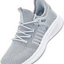 Akk Womens Athletic Tennis Shoes - Lightweight Walking Shoes Breathable Non Slip Trainers Shoes for Gym Workout Jogging Grey Size 10.5