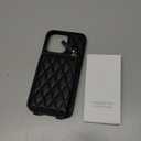 LAMEEKU Compatible with iPhone 15 Pro Max Case Wallet with Card Holder, Zipper Leather Crossbody Cover for Women 6.7 inch Black