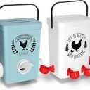 Tgeyd Chicken Feeder and Waterer Set (3 Gal/15 Lb) Hanging Automatic Poultry Feeder, No-Waste, Chicken Accessories for Chicken Coop and Run