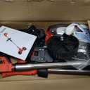 2026 Upgraded 24V Saker Plus Weed Cutter, Saker Plus 20000 RPM Wireless Weed 3 in 1 Garden Trimmer, with Training Wheels & 3 Types of Blades Perfect for Any Terrain (Red-2Batteries)