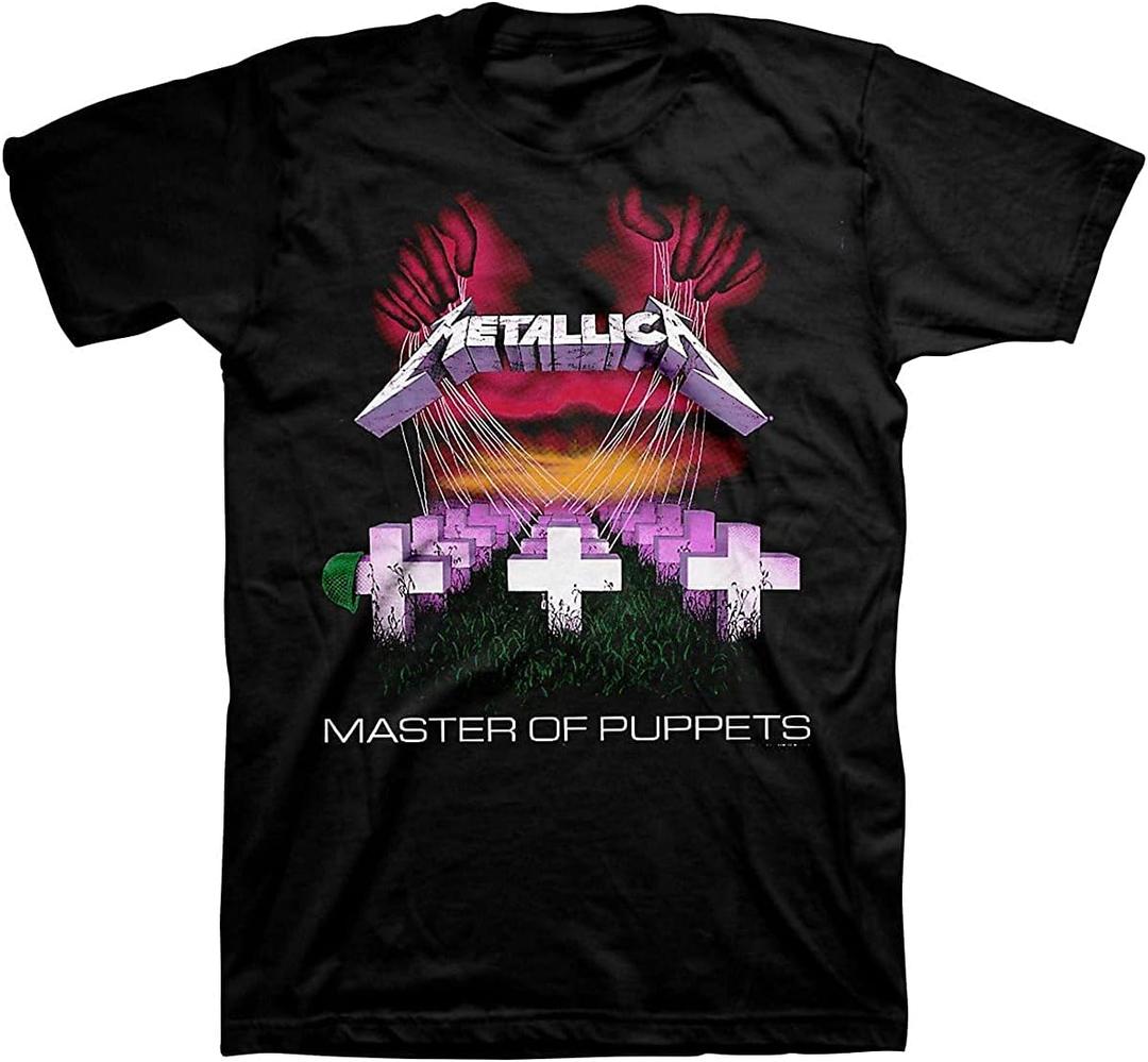 Metallica Men's Standard Master of Puppets T-Shirt (Large, Black)