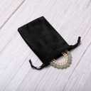 QIANF 12pcs Black Velvet Drawstring Bags 4x6 inches Small Velvet Cloth Gift Bags Jewelry Pouches for Storage Wedding Party Favor Christmas