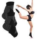 Ankle Brace, Youth Ankle Brace for Sports Ankles Support Sleeve Elastic Foot Socks Compression Black Heel Protector with Strap Relief Adjustable Wrap Breathable Ankles Socks Two Sizes(Small)