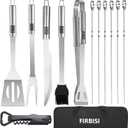 BBQ Grilling Tools Set,Stainless Steel Grilling Accessories Kit for Men Gift,13pc BBQ Grill Utensils Gift Kit with Portable Carry Bag BBQ Tools Grill Tools Set for Backyard Outdoor Grill Cooking