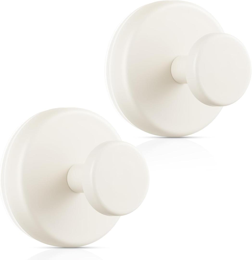 OUTXE Wreath Hanger for Front Door, Heavy Duty Suction Cup Reef Hook for Glass Window/Over Door, Christmas/Thanksgiving/Halloween/July 4th/Easter/Valentine/Winter/Fall/Summer/Spring (White, 2-Pack)
