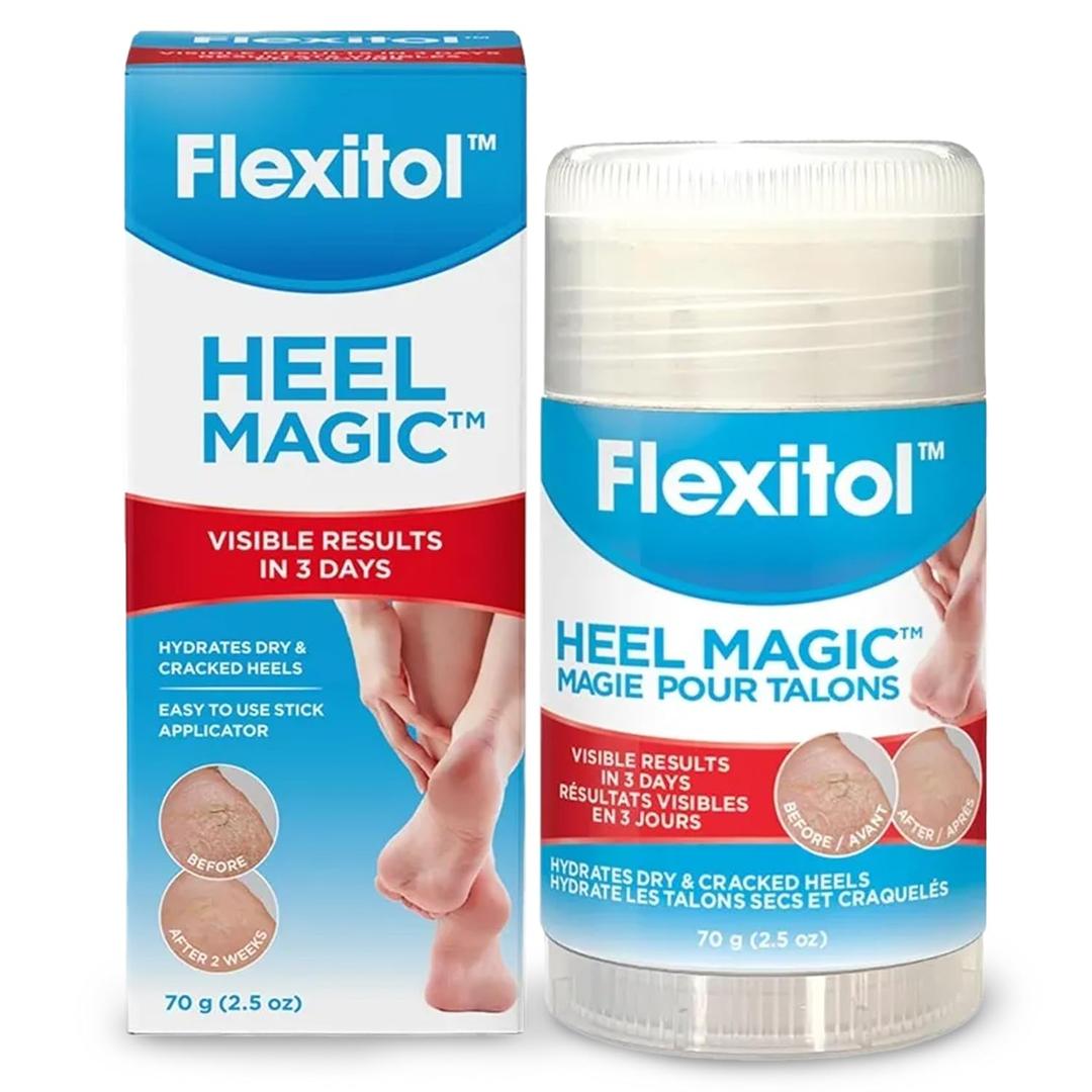 Flexitol Heel Magic For Dry Skin or Rough Heels with Shea Butter & Vitamin E, 2.5 Ounce