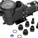 Seeutek 1.5 HP Pool Pump for Above Ground & Inground Pools  6600 GPH Self-Priming, Dual Voltage (115V/230V), 60HZ Silent Operation, Includes Strainer Filter Basket.