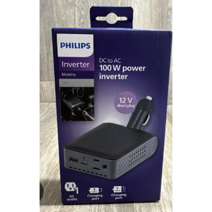 Philips Direct Plug Power Inverter 100 Watts, AC Outlet 1, USB-A