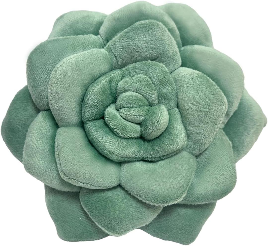 Plant-Inspired Pillow - Hand-Stitched Plush Decorative Throw Pillow, 3D Flower Plant Cushion, Plush Pillows for Bedroom, Living Room, and Home Decoration, 25cm/9.8in