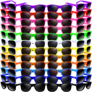 48 Pack Kids Neon Sunglasses Party Favors Bulk, 12 Colors Neon Party Sunglasses Colorful Novelty Sunglasses Cool Sun Glasses for Classroom Prize, Goody Bag Filler, Birthday Party Age 3-8
