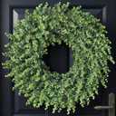24" Real Touch Artificial Eucalyptus Wreath for Front Door - Fake Greenery Wreath with Realistic Feel, Faux Plant Wreath for Front Door Wall Windows Farmhouse Home Decor