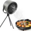 LOFICOPER Portable Range Hood, Desktop Range Hood, Portable Kitchen Exhaust Fan, Low Noise Mini Extractor Hood with 3 Speed, 5 Filter, 1200 Pa Suction, for Indoor BBQ, Hot Pot, Cooking (Black)