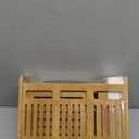 Large Bamboo Utensil Holder Set, Kitchen Utensil Organizer with Removable Divider, 3 Compartments Utensil Caddy for Kitchen Countertop (Bamboo)